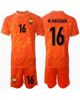 Francia Mike Maignan #16 Portiere Maglia Gara Trasferta Repliche Europei 2024 Bambino